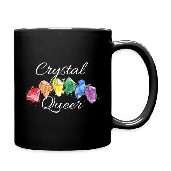 Crystal Queer Gay Pride Rainbow Crystals - Full Colour Mug - black - Right