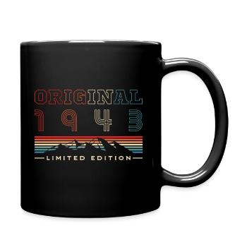 Original 1943 Jahrgang 80 Geburtstag Geschenkidee - Tasse einfarbig - Schwarz - Rechts