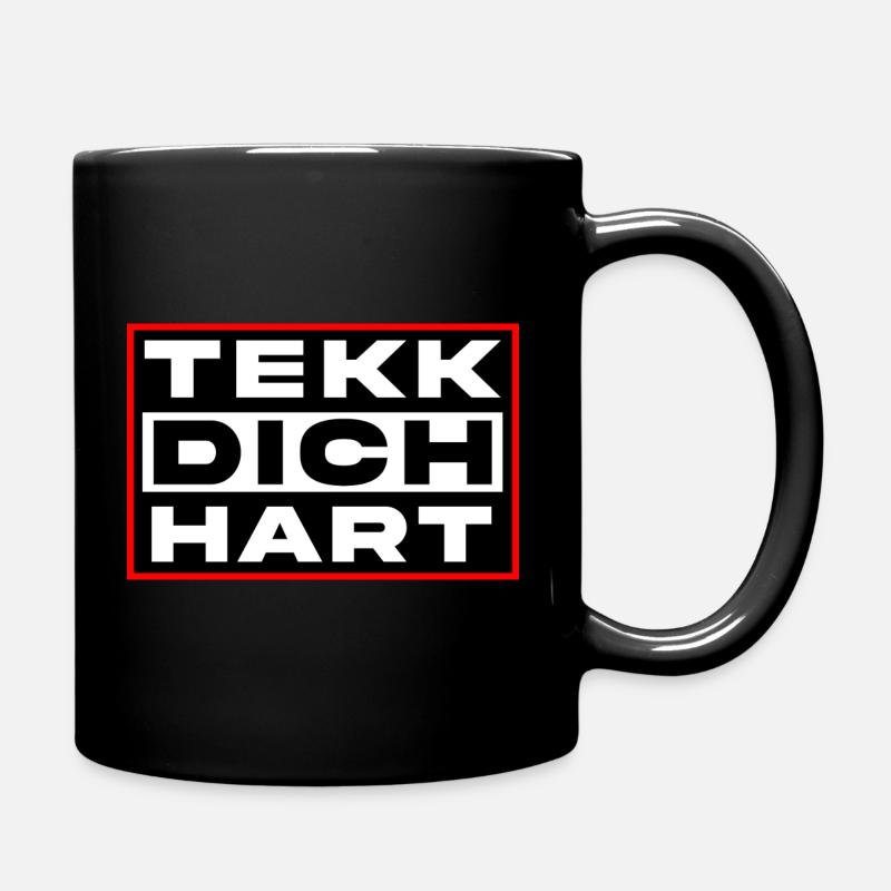 Tekk dich hart - Tasse einfarbig - Schwarz