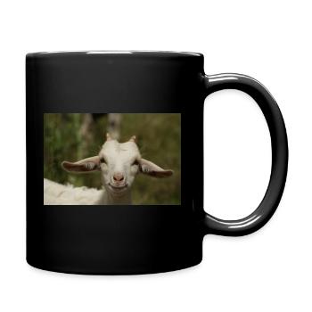 Lachendes Ziegen Lamm - Gute Laune Ziege - Tasse einfarbig - Schwarz - Rechts