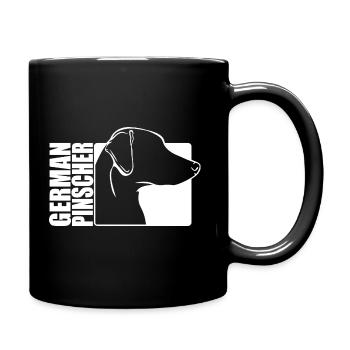 German Pinscher Profile Dogs Dog Wilsigns - Full Colour Mug - black - Right