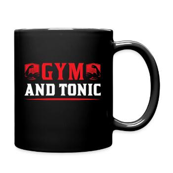 Gym and Tonic - Tasse einfarbig - Schwarz - Rechts