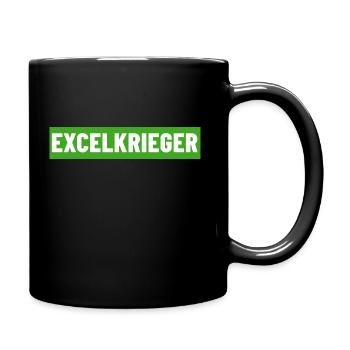 Excelkrieger Excel Tabelle Büro Held Kalkulation - Tasse einfarbig - Schwarz - Rechts