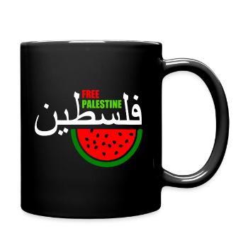 Free palestine فلسطين - Tasse einfarbig - Schwarz - Rechts