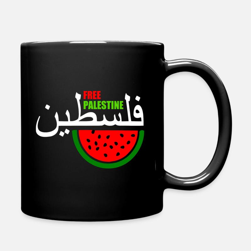 Free palestine فلسطين - Tasse einfarbig - Schwarz
