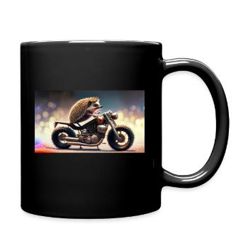 Hedgehog cruiser - Tasse einfarbig - Schwarz - Rechts