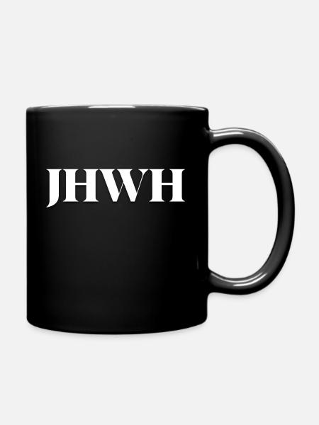 JHWH white/weiß 01 - Tasse einfarbig - Schwarz