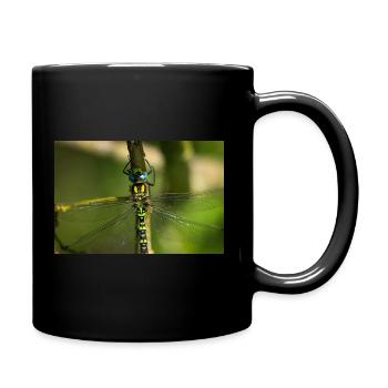 Hawker Dragonfly Close Up - Vibrant Photography - Full Colour Mug - black - Right