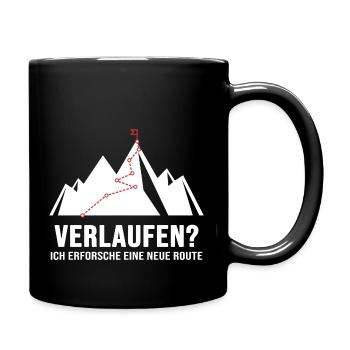 Bergwandern Gratwanderung Weglos Alpin Bergweg - Tasse einfarbig - Schwarz - Rechts