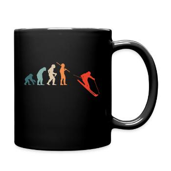 Ski Skifahren Skisport Apres Ski Evolution - Tasse einfarbig - Schwarz - Rechts