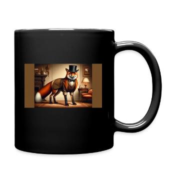 Renard majestueux - Mug uni - noir - Droite