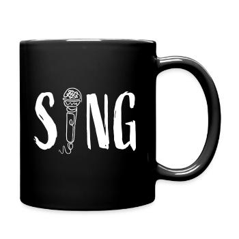 « Chanter » avec Microphone - Chanteur Chanteur Chanteur - Mug uni - noir - Droite