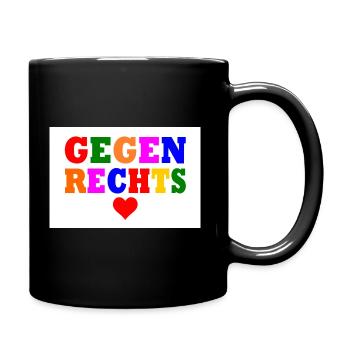 Gegen rechts - Tasse einfarbig - Schwarz - Rechts