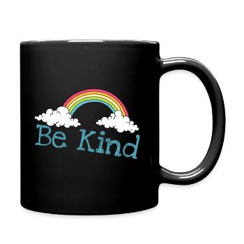 Be Kind Shirt Cute Graphic Funny Design - Tasse einfarbig - Schwarz - Rechts