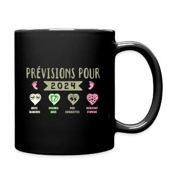 Prévisions pour 2024,future mama,cadeaux grossesse - Mug uni - noir - Droite