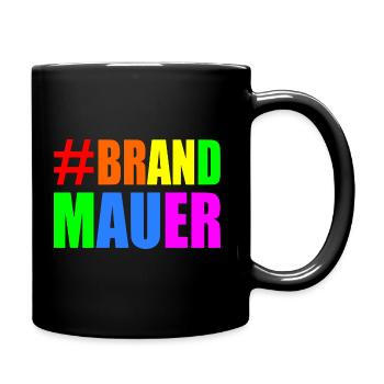 brandmauer - Tasse einfarbig - Schwarz - Rechts