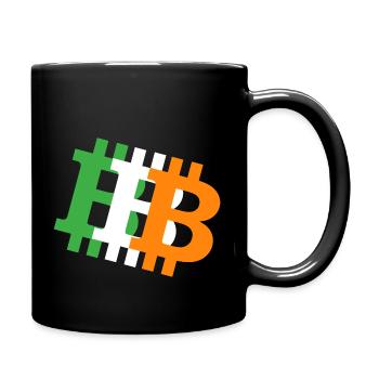 irish flag bitcoin - Full Colour Mug - black - Right