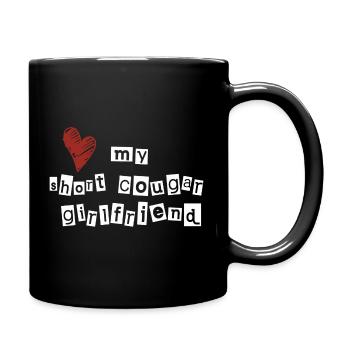 Love my short cougar girlfriend - Full Colour Mug - black - Right