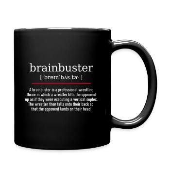 brainbuster - spelling and description - Tasse einfarbig - Schwarz - Rechts