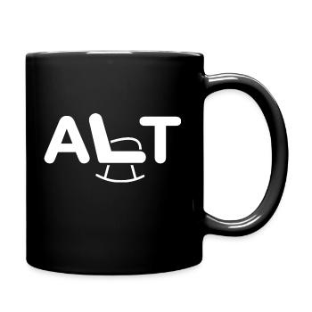 Alt - Old - Tasse einfarbig - Schwarz - Rechts