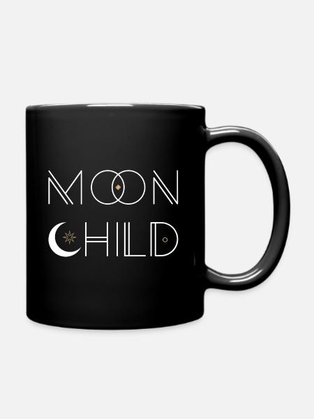 Moon Child, Boho Chic, Spirituell & Mindful design - Tasse einfarbig - Schwarz