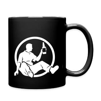 Bière buvant Silhouette Party - Mug uni - noir - Droite