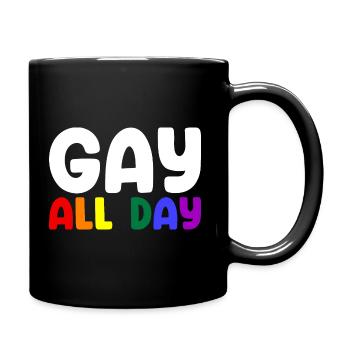 Gay All Day - Full Colour Mug - black - Right