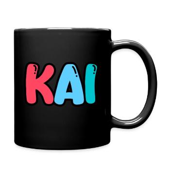 Name - Kai - Tasse einfarbig - Schwarz - Rechts