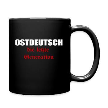 Ostdeutsch die letzte Generation - Tasse einfarbig - Schwarz - Rechts