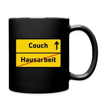 "Couch Before Housework" T-Shirt - Full Colour Mug - black - Right