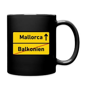 "Mallorca in front of the balcony" - T-Shirt - Full Colour Mug - black - Right