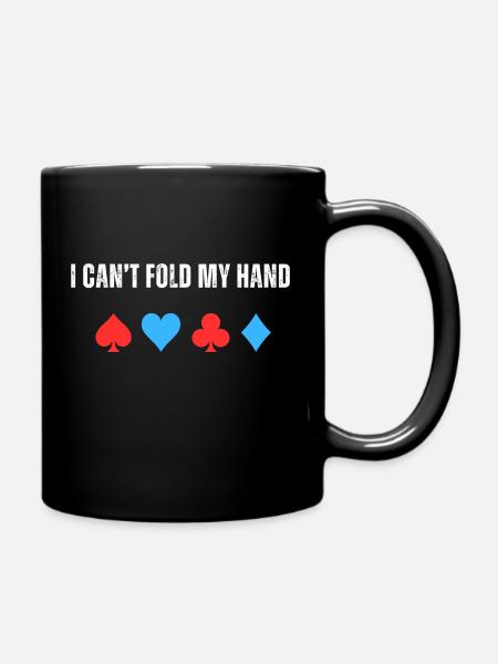 I can't fold my hand - Tasse einfarbig - Schwarz