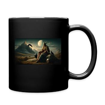 Volva Talks to Odin - Full Colour Mug - black - Right