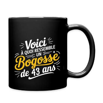 43 Jahre alt Bogosse - Tasse einfarbig - Schwarz - Rechts