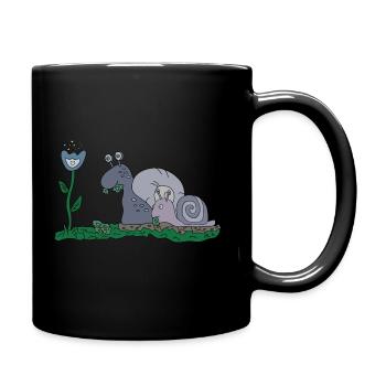 Voyage de l’escargot - Mug uni - noir - Droite