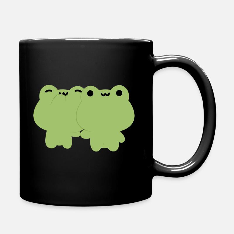 Frosch-Pärchen - Tasse einfarbig - Schwarz