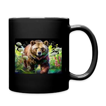 Ours déterminé - Mug uni - noir - Droite