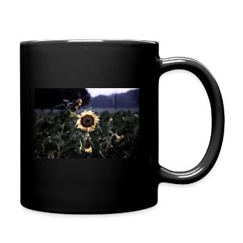 Échos du soleil - tournesol - Mug uni - noir - Droite