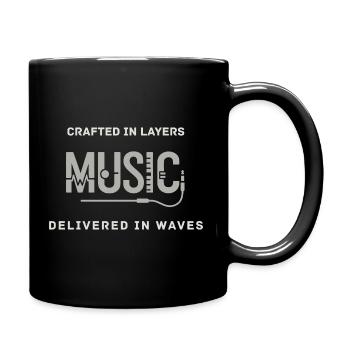 Crafted in Layers - Musik Design für Produzenten - Tasse einfarbig - Schwarz - Rechts