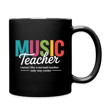 Illustration vibrante de professeur de musique - Mug uni - noir - Droite