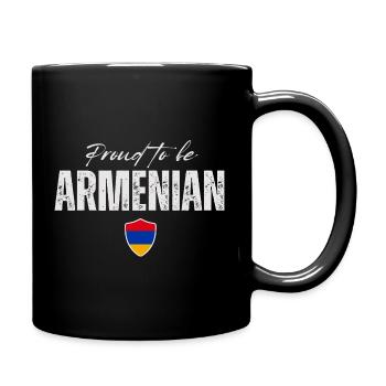 Arménien fier, fabriqué en Arménie - Mug uni - noir - Droite