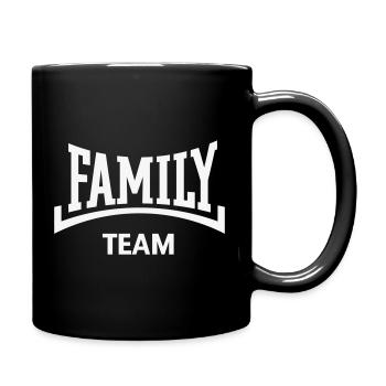 Family Team (Concave / White) - Full Colour Mug - black - Right