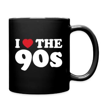 Colorful 90s retro design - Full Colour Mug - black - Right