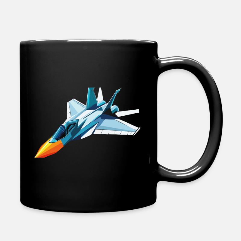 Düsenjäger - Tasse einfarbig - Schwarz