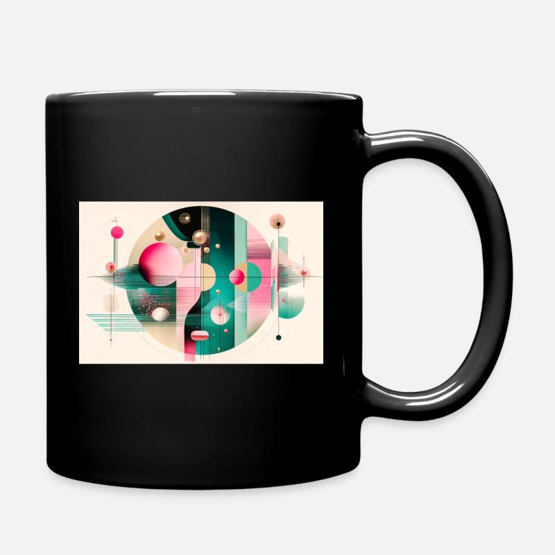 Abstract composition with chromatic flight - Full Colour Mug - black