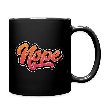 Motivational Nope lettering with colour gradient - Full Colour Mug - black - Right