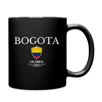 Bogotá, Kolumbien, elegantes minimalistisches Design - Tasse einfarbig - Schwarz - Rechts