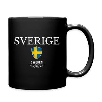 Swedish patriot, minimalist sleek design - Full Colour Mug - black - Right