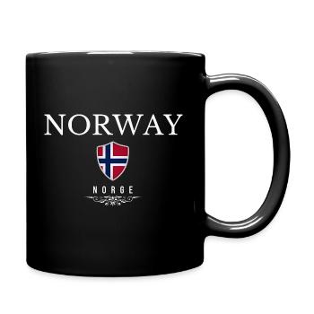 Norwegian patriot, minimalist sleek design - Full Colour Mug - black - Right