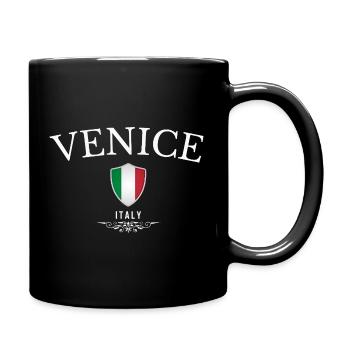 Venice Italy, elegant minimalist design - Full Colour Mug - black - Right